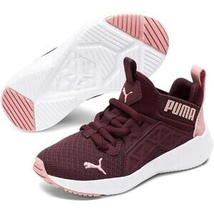 PUMA Soft Enzo Nxt Shoes Little Kid 1C Vineyard Wine/Bridal Rose 195571-10